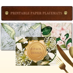 Paper Placemats Spring | Instant Download | Printable | Digital