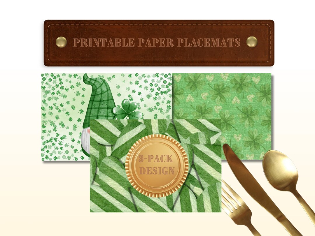 Paper Placemats | St.patricks Day | Instant Download | Printable ...