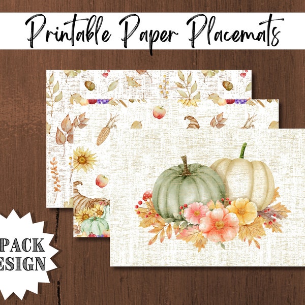 Paper Placemats Etsy