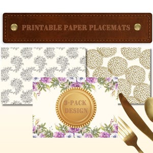 Paper Placemats | Summer Wedding | Instant Download | Printable | Digital | Party Decorations |