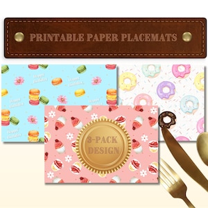 Paper Placemats | Happy Birthday | Instant Download | Printable | Digital | Party Decorations