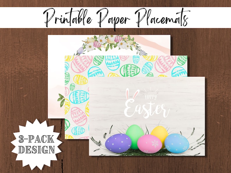 Paper Placemats Easter Instant Download Printable Etsy