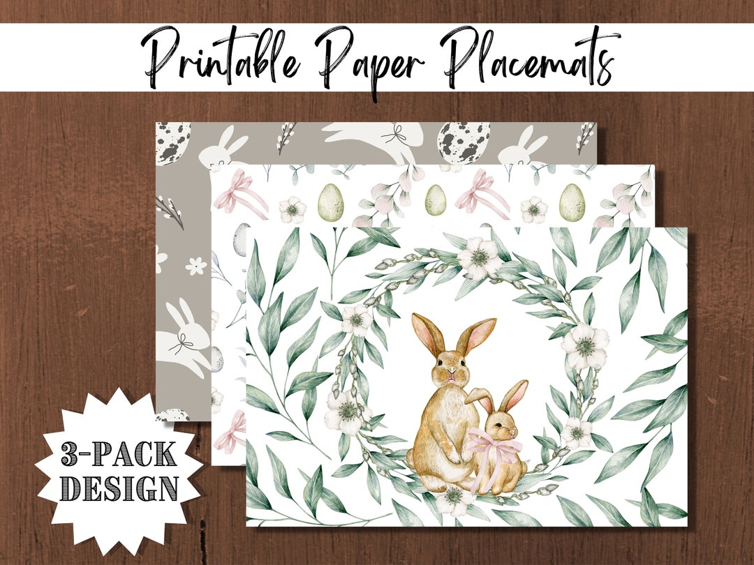 Paper Placemats Easter Instant Download Printable Digital Party