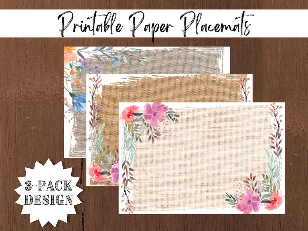 Paper Placemats High Tea Instant Download Printables Digital - Etsy