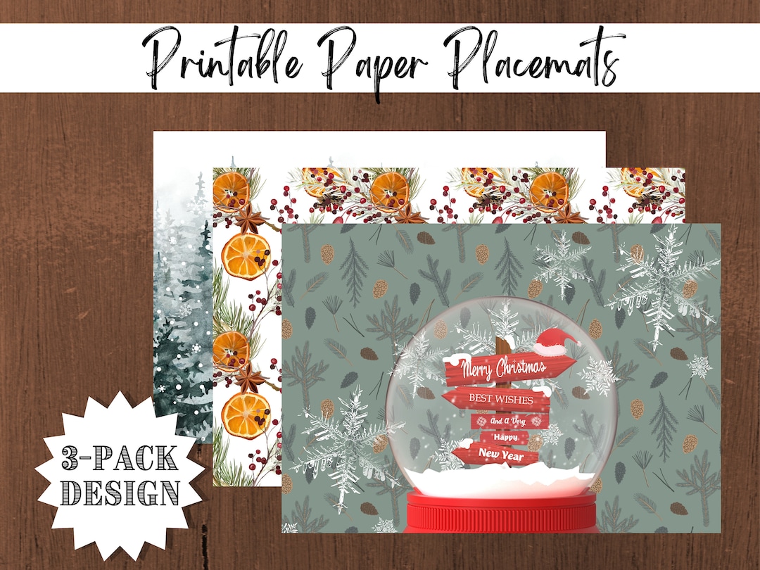 Paper Placemats Christmas 2023 Instant Download Printables Etsy