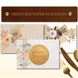 Paper Placemats Wedding | Instant Download | Printable | Digital