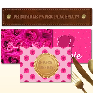 Tovagliette di carta / Barbie Girl / Download immediato / Stampabili / Digitali / Decorazioni per feste