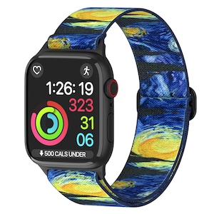 Nylon Watch Band For Apple Watch 1/2/3/4/5/6/7/8/SE, Adjustable Strap replacement for iWatch bands