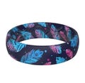 ThunderFit Silicone Wedding Bands for Women, Breathable Printed Design Rubber Engagement Rings 5.5mm Wide 1.8mm Thick - 1 Pack