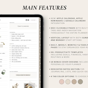 2026 Minimalist Digital Planner for Ipad, Daily Weekly Monthly Planner ...