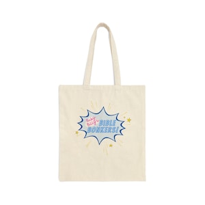 Baby Billys Bible Bonkers Righteous Gemstones Inspired Cotton Canvas Tote Bag