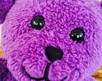 Teddy, a Plush Purple Bear