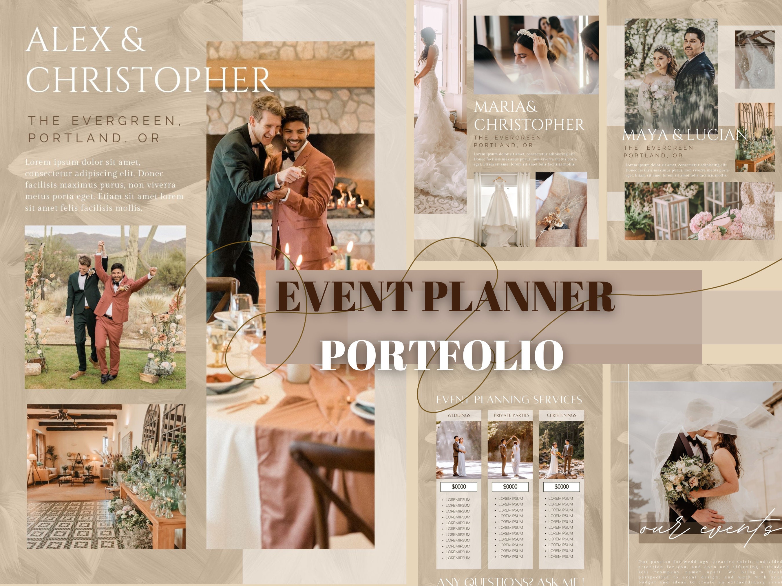 Printable EVENT PLANNER Portfolio Templates/ About the Planner/ Wedding Printable EVENT PLANNER Portfolio Templates/ About the Planner/ Wedding