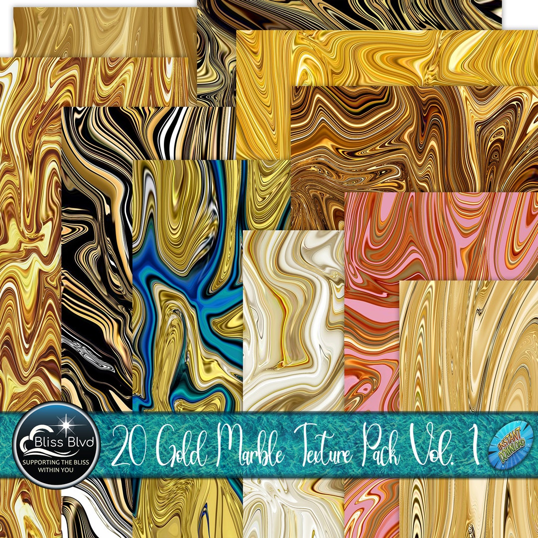 20 Digital Gold Marble Texture Pack, Digital Download, High Resolution ...