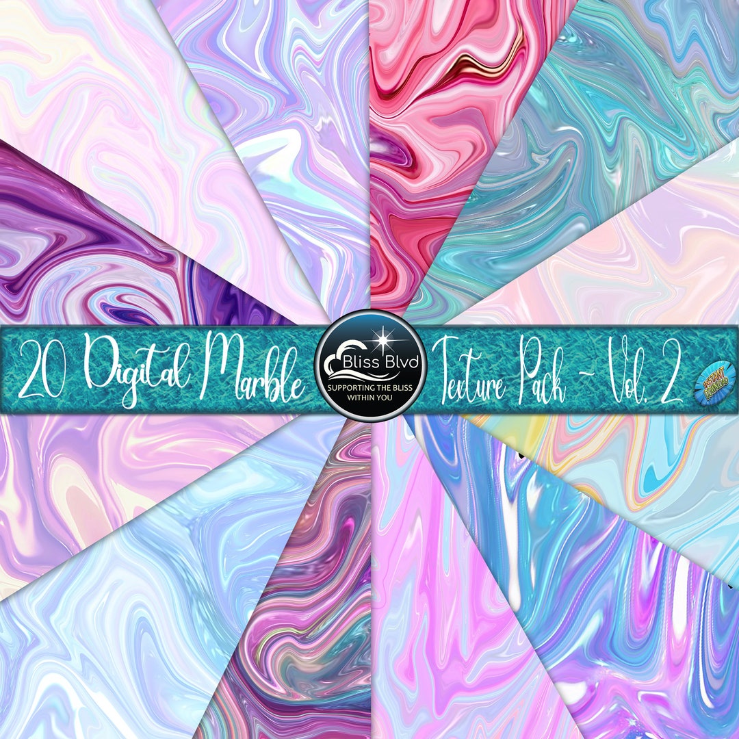 20 Digital Marble Texture Pack - Vol 2, Digital Download, High ...