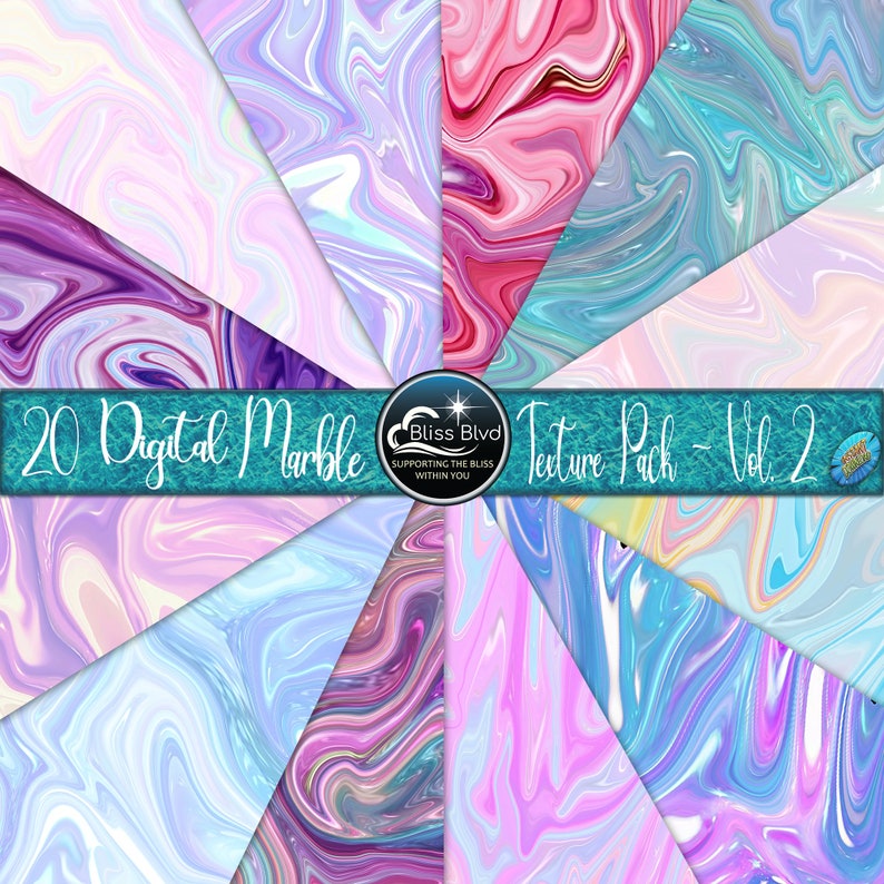 20 Digital Marble Texture Pack - Vol 2, Digital Download, High ...