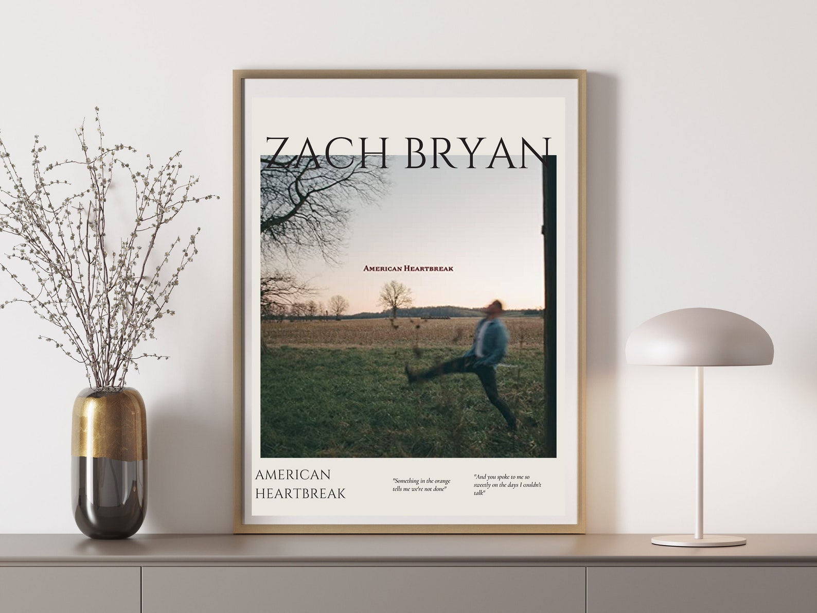 Zach Bryan American Heartbreak Album Art Song Lyric Wall - Etsy