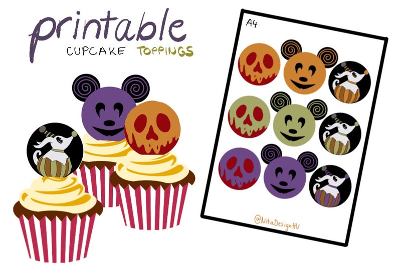 Halloween Cupcake Toppers Etsy