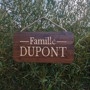 Pancarte en bois pour la famille personnalisable extérieur, panneau de maison en bois extérieur. image 3