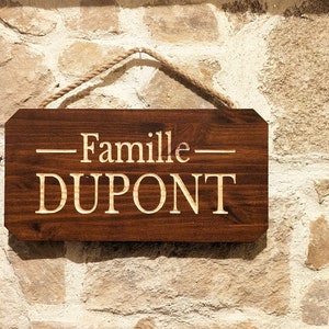 Pancarte en bois pour la famille personnalisable extérieur, panneau de maison en bois extérieur. image 2