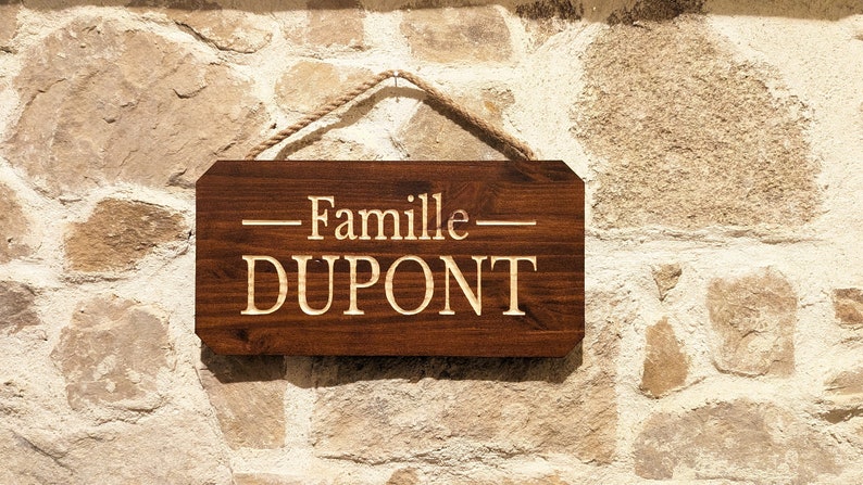 Pancarte en bois pour la famille personnalisable extérieur, panneau de maison en bois extérieur. image 2