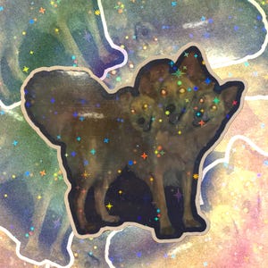 Celestial Cerberus Sparkle Holographic Sticker - Starflesh Core - 3.0 Inch