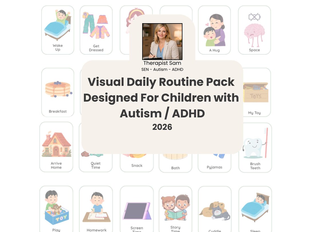 Autism Visual Schedule | Daily Routine Cards for Kids (digital Download ...