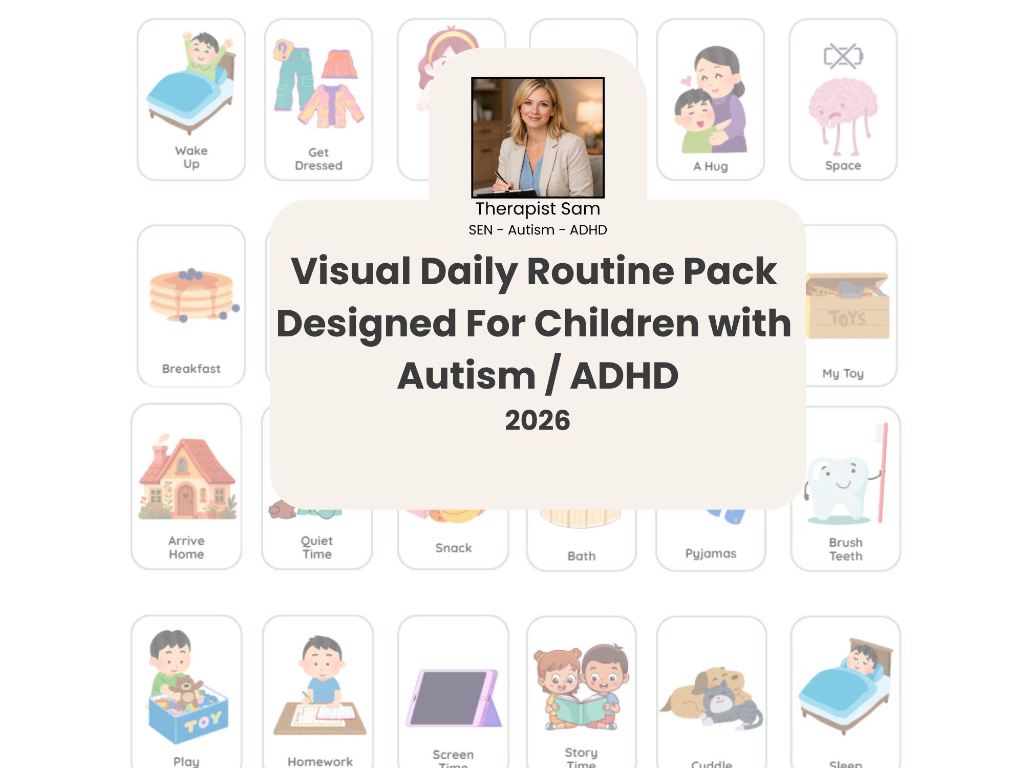 Autism Visual Schedule | Daily Routine Cards for Kids (digital Download ...