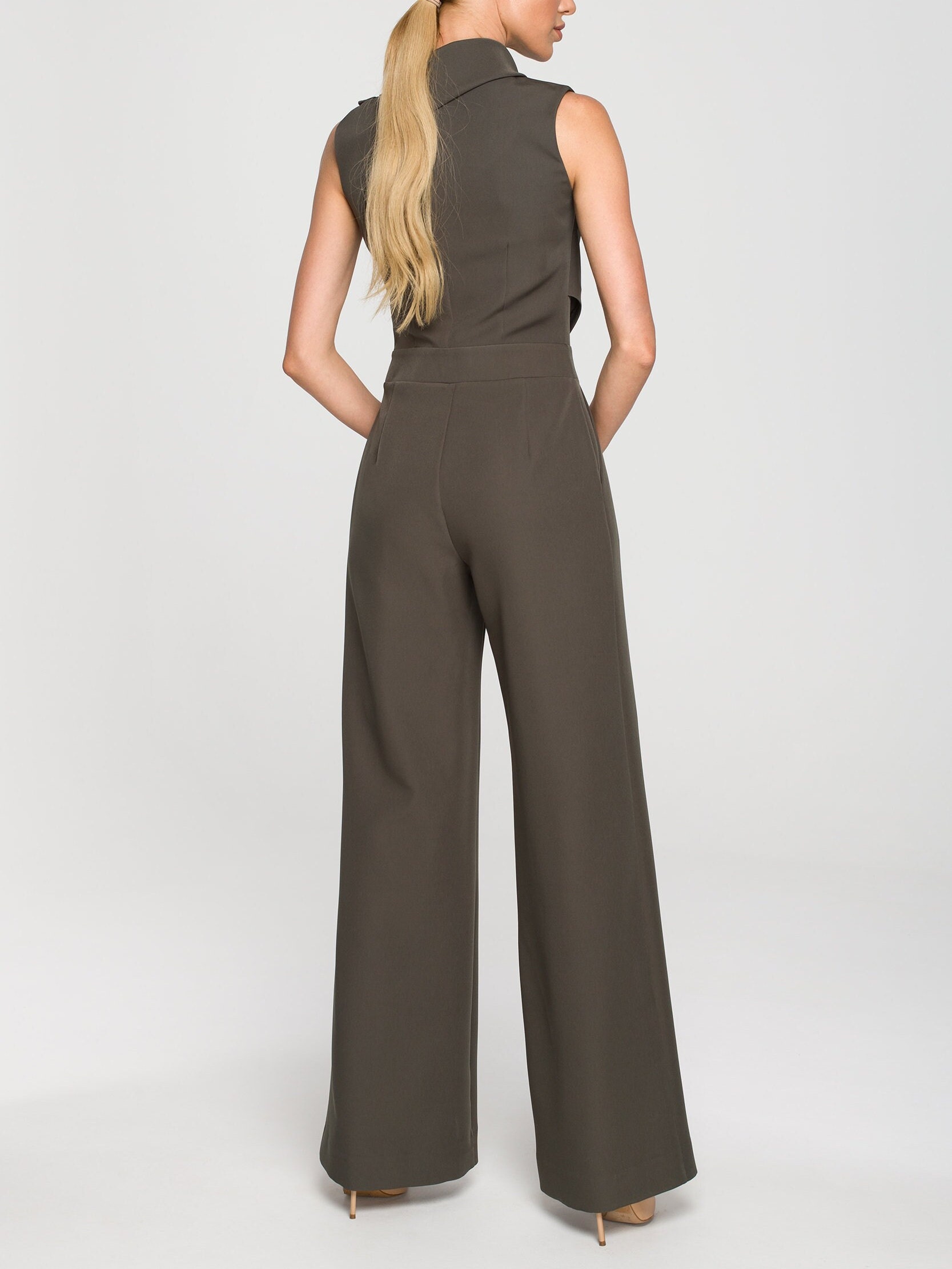 Damen Jumpsuit Ärmellos - Weite Palazzo Hose Für Sommer & Festlichkeiten