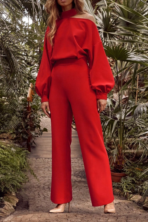 Elegant long hotsell sleeve jumpsuit