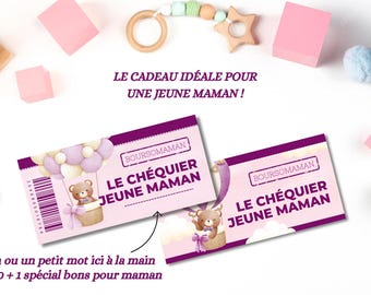 New or expectant mother checkbook - Original gift - Mother's box | Gift idea for expectant mother | Mother's gift (French)