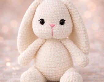Cute Rabbit Crochet Pattern - Cute Rabbit Amigurumi (French & English version)