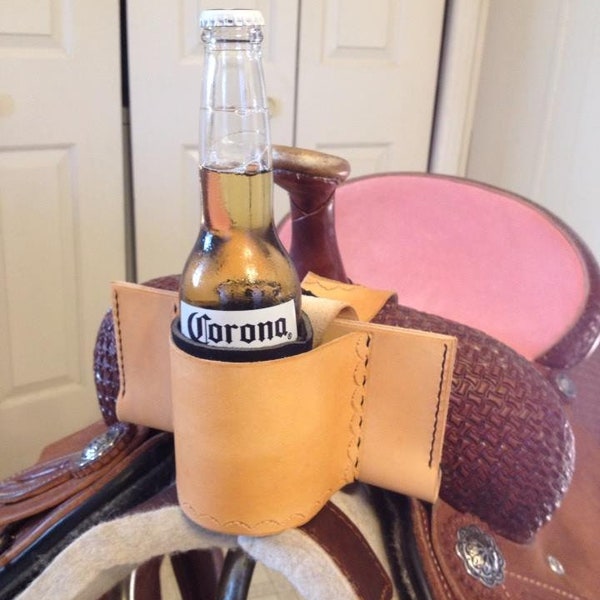 Leather Drink Holder for Saddles Etsy