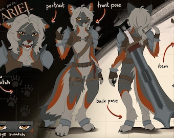 Furry OC Standard Reference Sheet || Furry Commissions