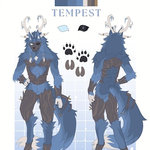 Furry OC Simple Reference Sheet || Furry Commissions image 9