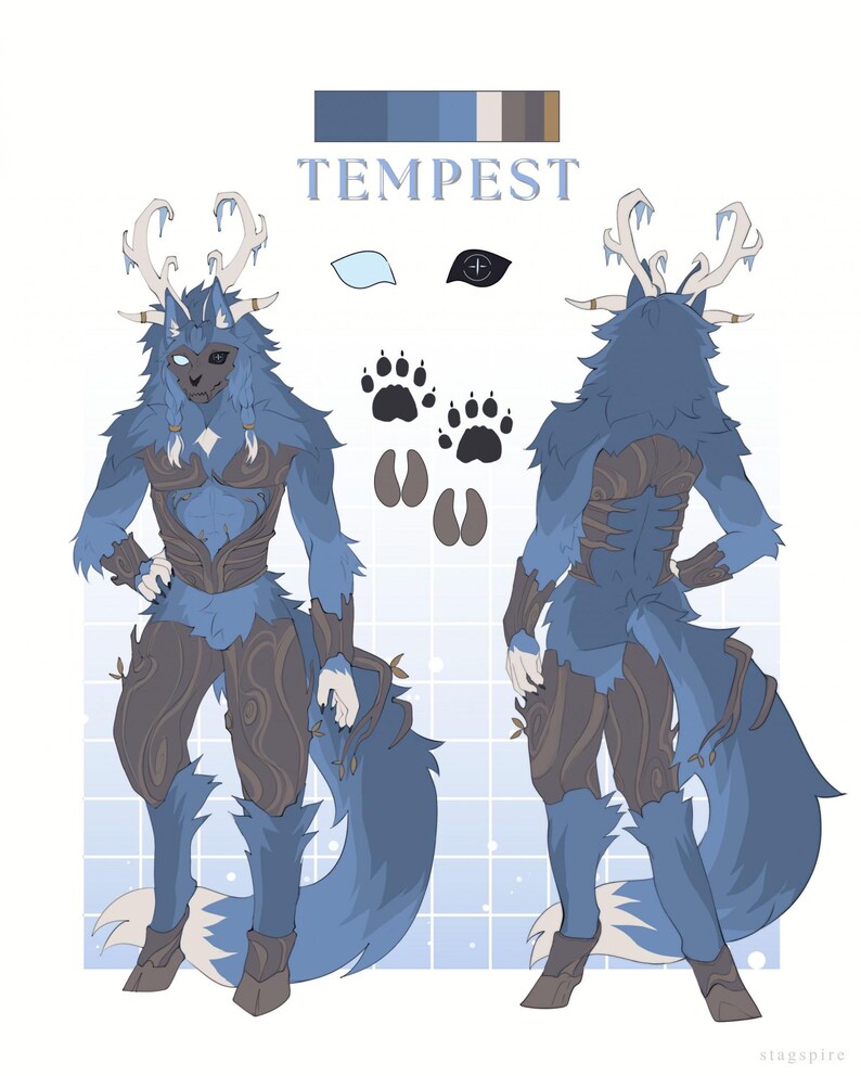 Furry OC Simple Reference Sheet || Furry Commissions image 9