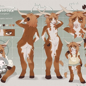 Furry OC Complex Reference Sheet || Furry Commissions