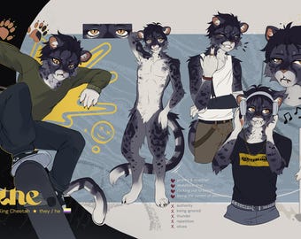 Furry OC MEGA Reference Sheet || Furry Commissions