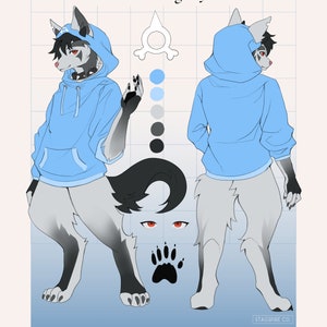 Furry OC Simple Reference Sheet || Furry Commissions