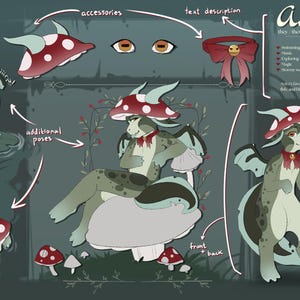 Furry OC MEGA Reference Sheet || Furry Commissions