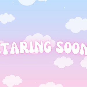 Cotton Candy Clouds Animated Twitch Screens | Stream starting soon | Be right back | Stream ending | Cute Aesthetic | Gamer | Kawaii | Cute