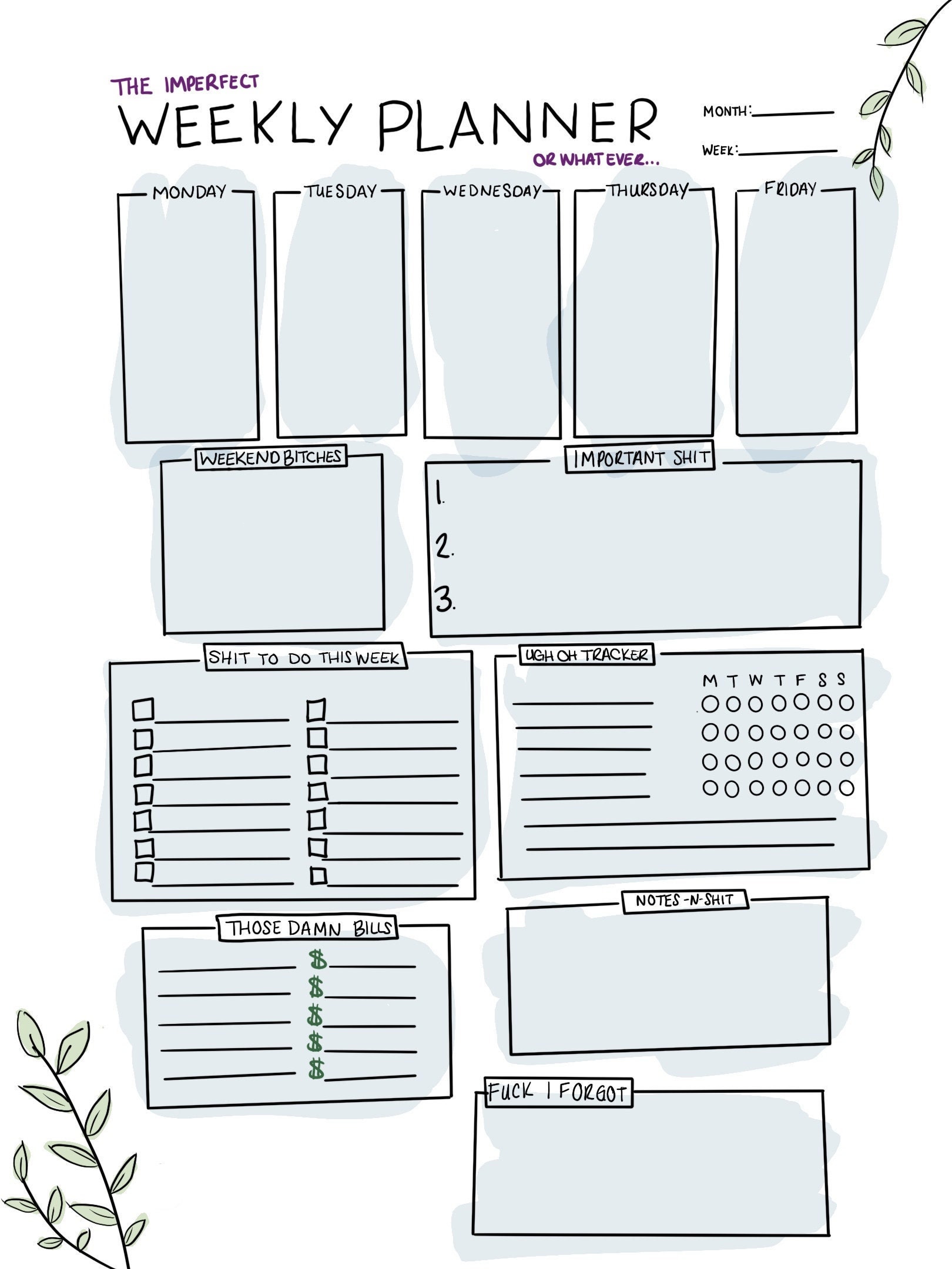 Imperfect Planner Etsy