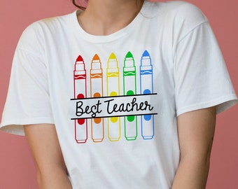 Best Teacher Crayons / Markers / Teacher T-shirt Design / svg / png / eps / dxf