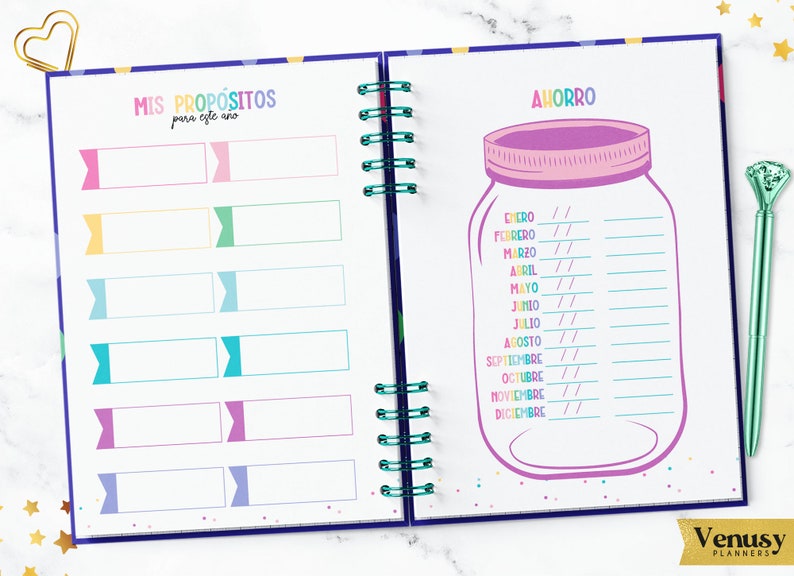 Planificador Semanal A3 De Sobremesa. Organizador Y Planning De Escritorio Semanal, 56 Hojas