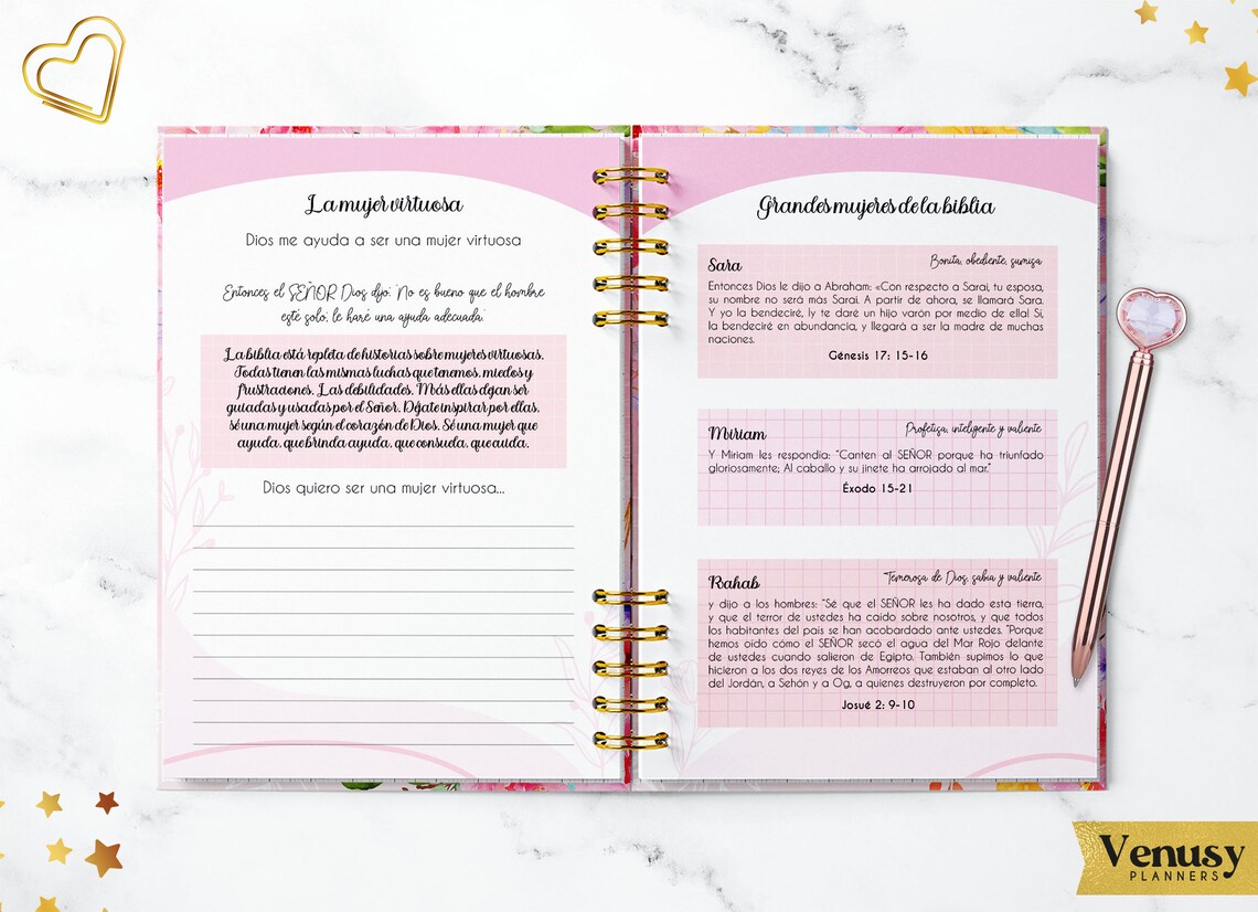 Planner Devocional 2023 IMPRIMIBLE / A5 Media Carta / agenda devocional