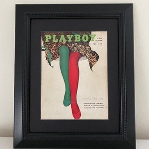 Vintage Playboy Magazin Cover gerahmt - Weihnachten 1958