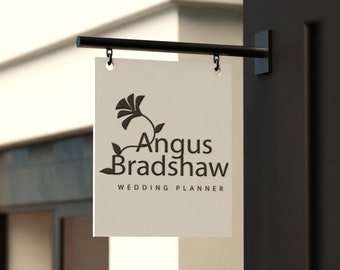 Custom Double Sided Blade Sign | Storefront sign | Outdoor Metal Sign | Metal Business Sign | Flag Sign | Company Logo Sign | Cafe Wall Sign