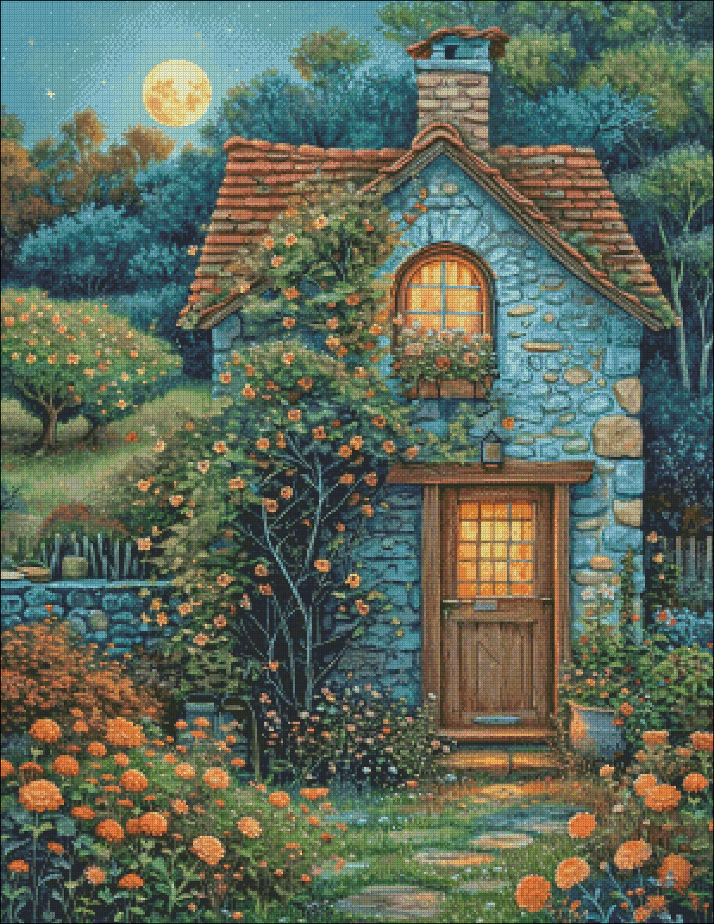 Cozy Cottage Cross Stitch Pattern, Marigold Instant Download PDF ...