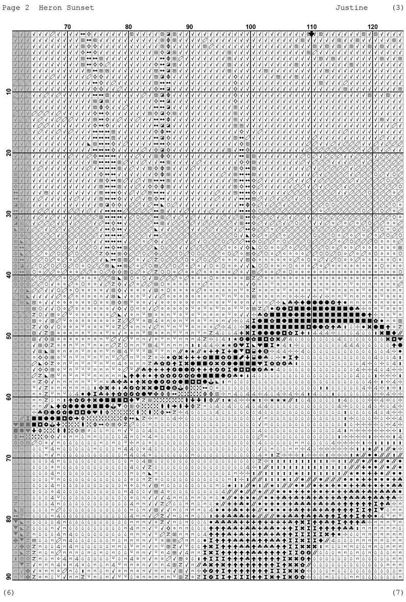 Heron Cross Stitch Pattern Instant Download PDF Counted Etsy