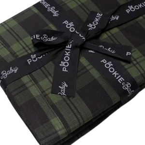 Christmas Family Blanket (Green Plaid Triple Layer Bamboo Viscose Blanket)Family Christmas Pajamas, Matching Family Christmas Pajamas Family